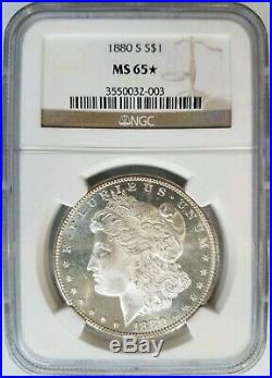 1880 S Silver Morgan Dollar NGC MS 65 Star Deep Mirrors PL Graded Coin