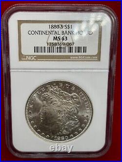 1880-S US Mint Silver Morgan Dollar NGC MS63 Contentinal Bank Hord