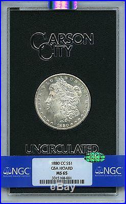 1880-cc Gsa Morgan Dollar 8 Over High 7 Vam-5 Ms65 Ngc & Cac, Rare