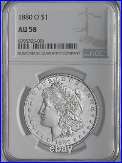 1880-o $1 Morgan Silver Dollar Ngc Au58 #6795305-001 Freshly Graded By Ngc