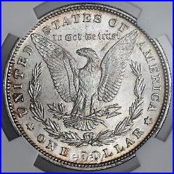 1880-p $1 Morgan Silver Dollar Ngc Ms63 #6795380-045 Mint State / With Toning