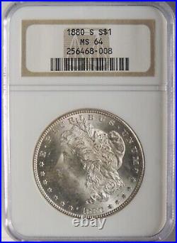1880-s $1 Morgan Silver Dollar Ngc Ms64 #256468-008 Mint State With Eye Appeal