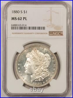 1880-s Morgan Dollar Ngc Ms-62 Pl, Flashy Prooflike & Looks Choice