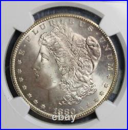 1880-s Morgan Silver Dollar Ngc Ms65+ Collector Coin. Free Shipping