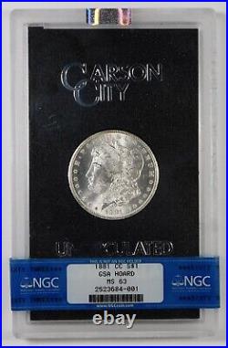 1881-CC $1 Morgan Silver Dollar Coin NGC MS63 Carson City GSA