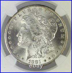 1881-CC Morgan Silver Dollar NGC MS63 Choice Key Date