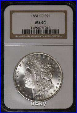 1881-CC Morgan Silver Dollar NGC MS64 Blast White Superb Eye Appeal