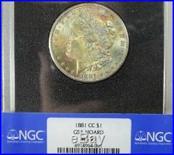 1881 CC Rainbow Toned Gsa Morgan Silver Dollar High Grade Ngc Ms 65 (001)