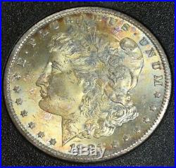 1881 CC Rainbow Toned Gsa Morgan Silver Dollar High Grade Ngc Ms 65 (001)