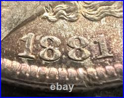 1881 MORGAN Silver Dollar NGC MS-63 Double 18-1 VAM 9 Golden Tone Amazing Strike