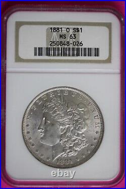 1881 O MS 63 Morgan Silver Dollar NGC Graded Coin Certified Authentic Slab 171