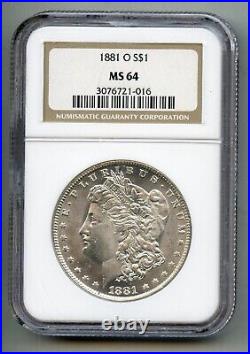 1881 O Morgan Silver Dollar NGC MS 64