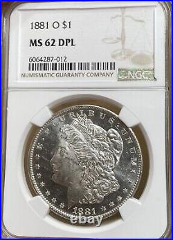 1881-O Morgan Silver Dollar NGC MS62 DMPL / DPL