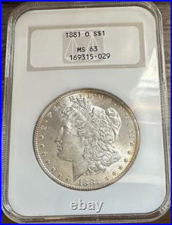 1881-O Morgan Silver Dollar NGC MS63