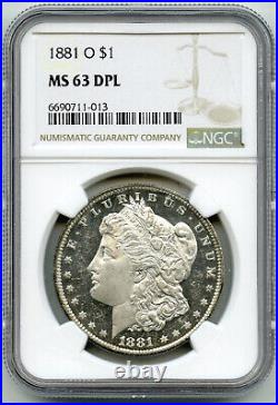 1881-O Morgan Silver Dollar NGC MS63 DPL Certified New Orleans Mint G291