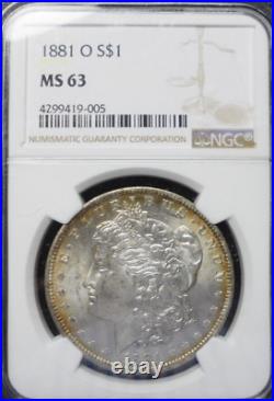 1881-O Morgan Silver Dollar NGC MS63 NICE- NEW ORLEANS MINTED COIN