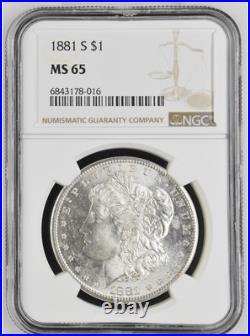 1881 S Morgan Dollar Gem BU NGC MS 65 PRISTINE BEAUTIFUL
