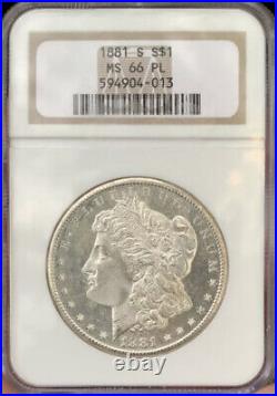 1881-S Morgan Dollar MS66PL NGC GREAT FROST COVERAGEGREAT PRICE MS66PL