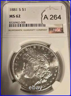 1881-S Morgan Dollar NGC Certified MS62