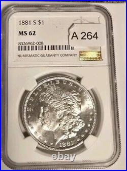 1881-S Morgan Dollar NGC Certified MS62