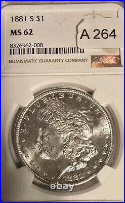 1881-S Morgan Dollar NGC Certified MS62