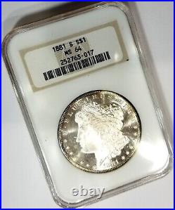 1881-S Morgan Dollar NGC MS 64 Old Holder Looks PL Gorgeous Color Great Buy