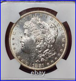 1881 S Morgan Dollar Toned NGC MS63 Rainbow Toning Insane Luster Crazy Coin