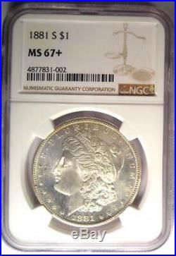 1881-S Morgan Silver Dollar $1 NGC MS67+ PQ Plus Grade $1,430 Value