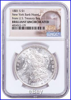 1881-S Morgan Silver Dollar From the New York Bank Hoard $1 NGC BU SKU55580