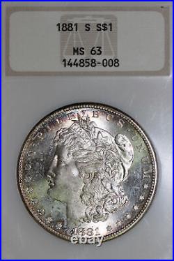 1881-S Morgan Silver Dollar In An Old NGC Fatty Holder Grade MS63 (144858-008)