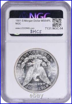 1881-S Morgan Silver Dollar MS64PL NGC