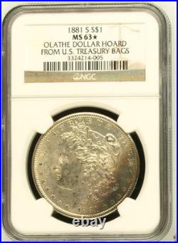 1881-S Morgan Silver Dollar NGC MS 63 Olathe Dollar Hoard Monster Toning