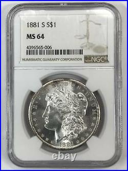 1881 S Morgan Silver Dollar NGC MS-64
