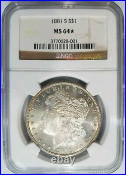 1881 S Morgan Silver Dollar NGC MS 64 Star Looks DMPL DPL Coin Graded Gem