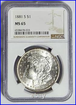 1881 S Morgan Silver Dollar NGC MS-65