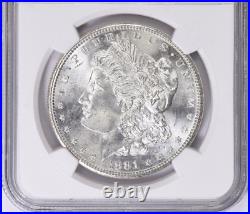 1881-S Morgan Silver Dollar NGC MS-65 New York Bank Hoard Collection Pedigree