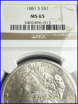 1881 S Morgan Silver Dollar NGC MS 65 Nice Eye Appeal