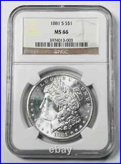 1881 S Morgan Silver Dollar NGC MS-66 White