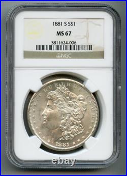 1881 S Morgan Silver Dollar NGC MS 67