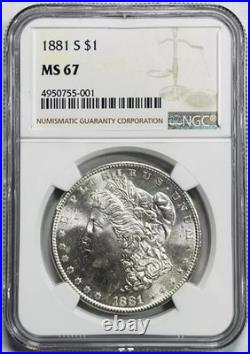 1881 S Morgan Silver Dollar NGC MS-67 1881 S Morgan Silver Dollar NGC MS-67