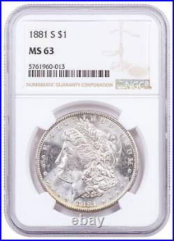 1881 S Morgan Silver Dollar NGC MS63 Brown Label