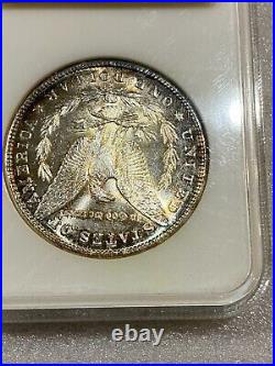 1881 S Morgan Silver Dollar NGC MS64 Vintage Fatty Holder AMAZING TONING 056