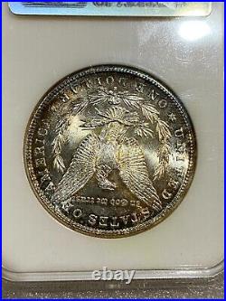 1881 S Morgan Silver Dollar NGC MS64 Vintage Fatty Holder AMAZING TONING 056
