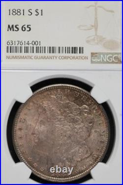 1881 S Morgan Silver Dollar NGC MS65 Toned DoubleJCoins 9107-60