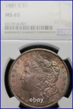 1881 S Morgan Silver Dollar NGC MS65 Toned DoubleJCoins 9107-60