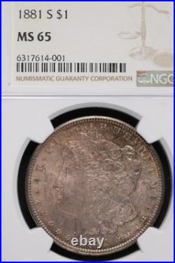 1881 S Morgan Silver Dollar NGC MS65 Toned DoubleJCoins 9107-60
