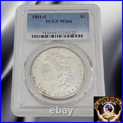 1881 S Morgan Silver Dollar, PCGS MS 64, Pulled From Storage, Fast Ship