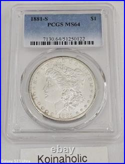 1881 S Morgan Silver Dollar, PCGS MS 64, Pulled From Storage, Fast Ship