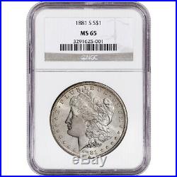 1881-S US Morgan Silver Dollar $1 NGC MS65