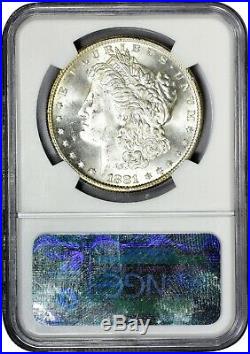 1881-s $1 Morgan Silver Dollar Ngc Ms-65 Star Rainbow Toned 002 Trusted